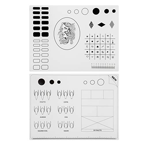 Segbeauty Acrylic Nail Training Mats, 2pcs 16