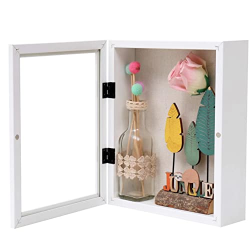 Muzilife 8x10 Shadow Box Picture Frame - Deep Wood & Glass Display Case