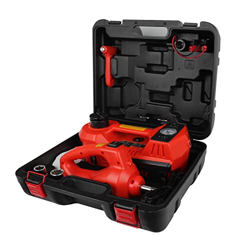 Hydraulic Car Jack Kit, 5 Ton Vehicle Car Lift with Integrated Air Pump & Impact Wrench