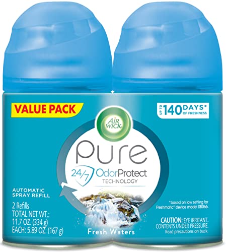 Air Wick Fresh Waters Air Freshener Refill, 2ct - Essential Oils, Odor Neutralization