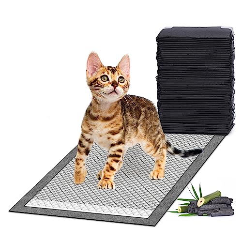  MIZOK Charcoal Cat Pads 16.9x11.4in Refills for Litter Box
