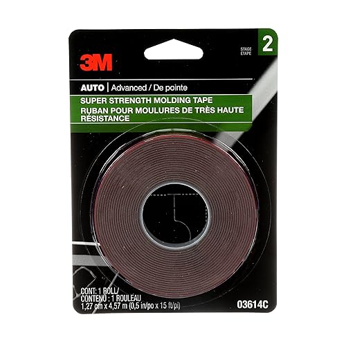 3M Super-Strength Molding Tape, 1/2 in x 15 ft