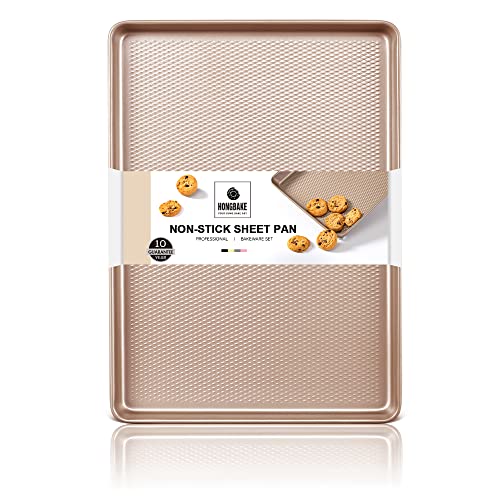HONGBAKE Commercial Cookie Sheets for Baking - Thicker Carbon Steel for Superior Performance