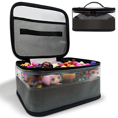 holay Doll Storage Organizer– Premium Doll Cases for Miniatures and Figurines – Compact and Lightweight Doll Cases for Display and Protection with 20 Slots - 9.4 x 8.46 x 5-inch