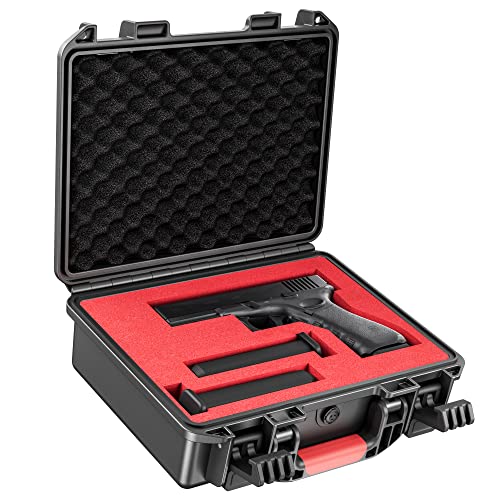 Kinghardcase Tactical Hard Gun Case DIY Water & Shock Proof With Foam TSA Approved Waterproof Hard Case