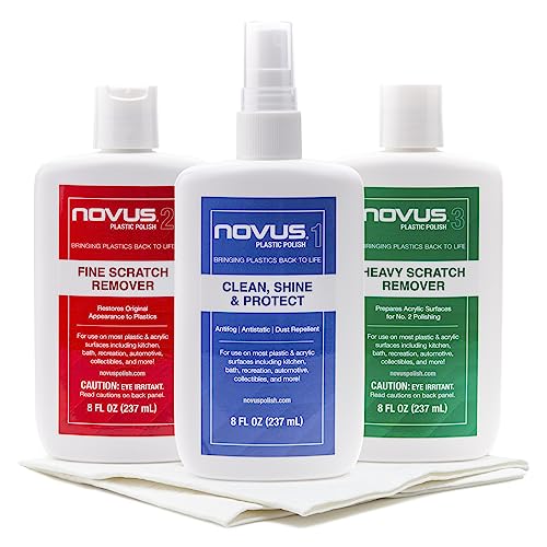 NOVUS-PK1-8 Plastic Clean & Shine Pack - 8oz Bottles
