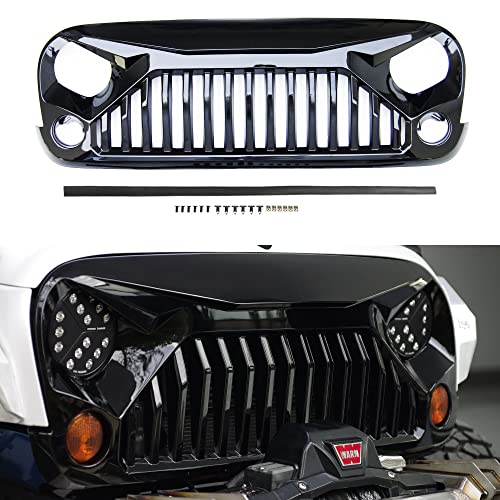 Topfire ABS Front Grill Replacement for Jeep Wrangler JK/JKU 2007-2018