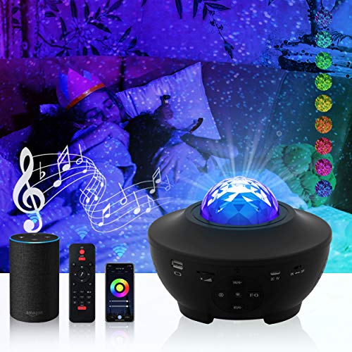 Star Projector | Large Coverage Area Galaxy Lights Projector with WiFi & Alexa Voice Control