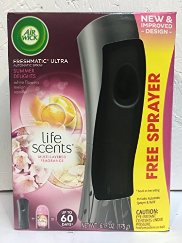 Air Wick Summer Delights Freshmatic Ultra Sprayer & Refill, Black - Long-lasting Fragrance
