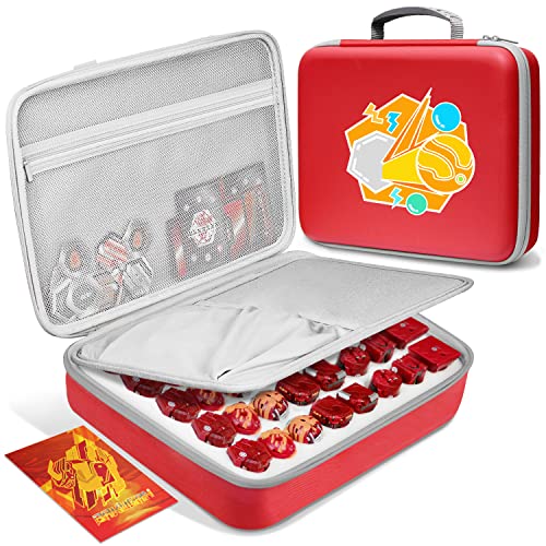 MORINBO Toy Organizer Storage Case Compatible with Bakugan Figures, BakuCores & Armored Alliance, Geogan Rising Battle Action Figure, Carrying Case