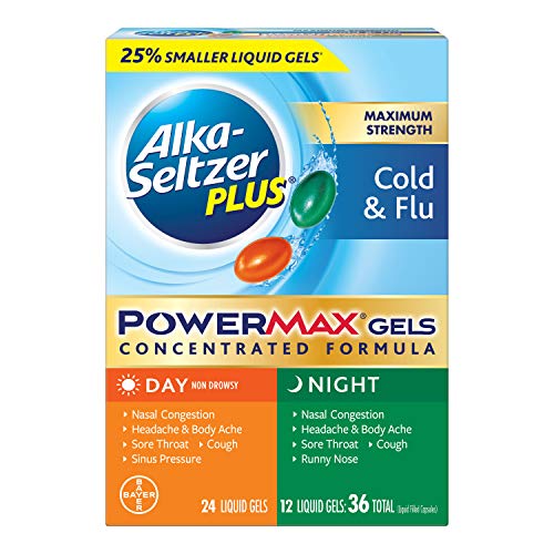Alka-Seltzer Plus Power Max Cold & Flu Day+Night Medicine 36 Count