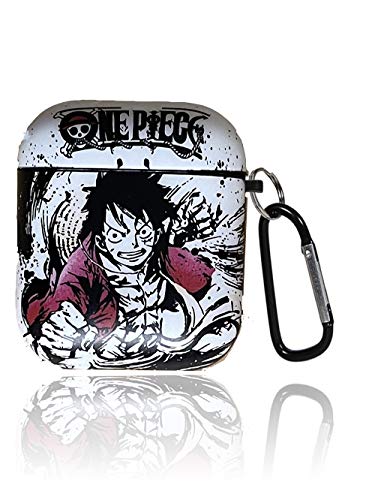 N-brand Be Applicable Case for Airpods 1&2,Cute Funny Cartoon Character TPU Cover ,(Designed for Kids Girl and Boys) (Luffy)