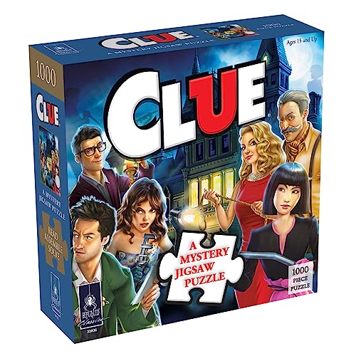 Murder Mystery Party | Classic Mystery Jigsaw Puzzle, Clue, 1,000 Piece Jigsaw Puzzle Based on The Popular Hasbro Board Game