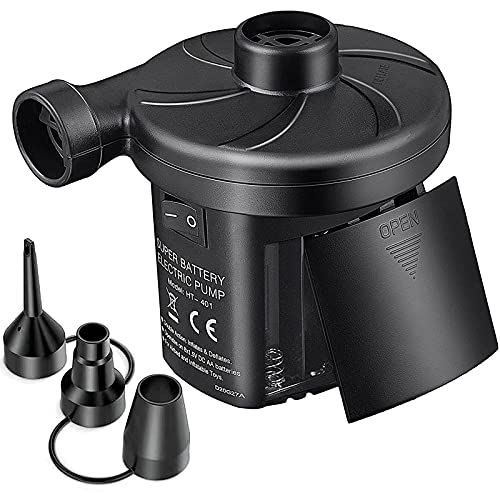 sanipoe Battery Powered Air Mattress Pump, Electric Quick-Fill Blower