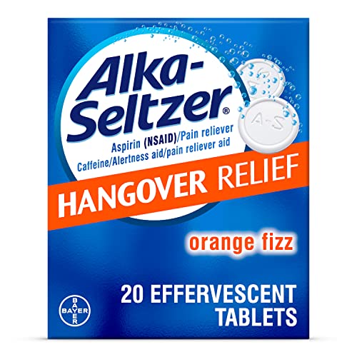 Alka-Seltzer Hangover Relief Effervescent Tablets Formulated for Fast Relief of Headaches, Body Aches and Mental Fatigue, 20CT