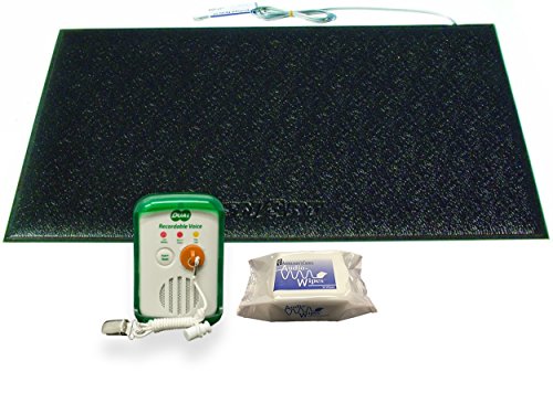 Smart Caregiver Wander Prevention Alarm Monitor with Recordable Voice Prompts and Pressure Sensing Floor Mat