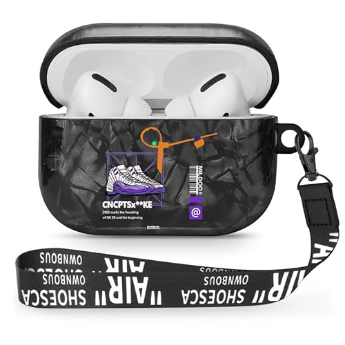 EJMM for Airpods Pro 2 Case, Special Designed Hot Off Sport Patten Airpods Pro 2 Case Cover Compatible Airpods Pro 2nd Generation for Men Women,Black Shell Purple Shoes